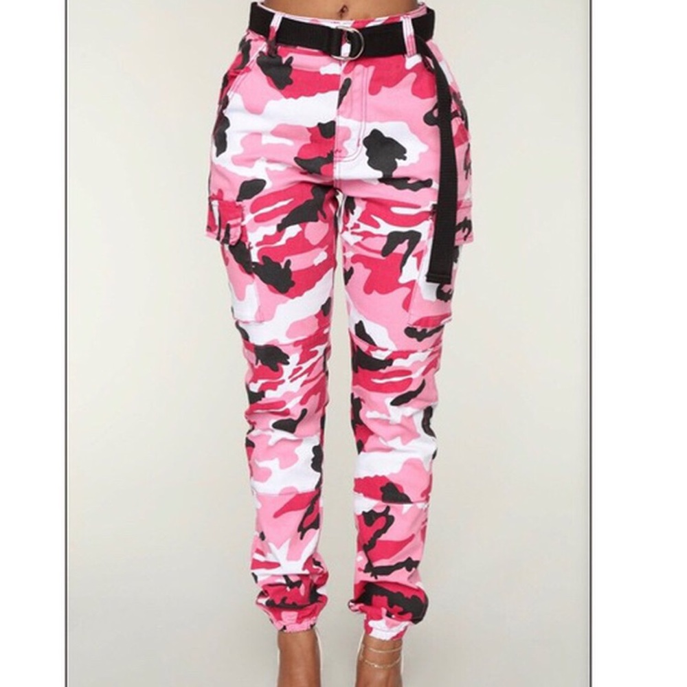 Fashion Nova Pink Cargo Pants